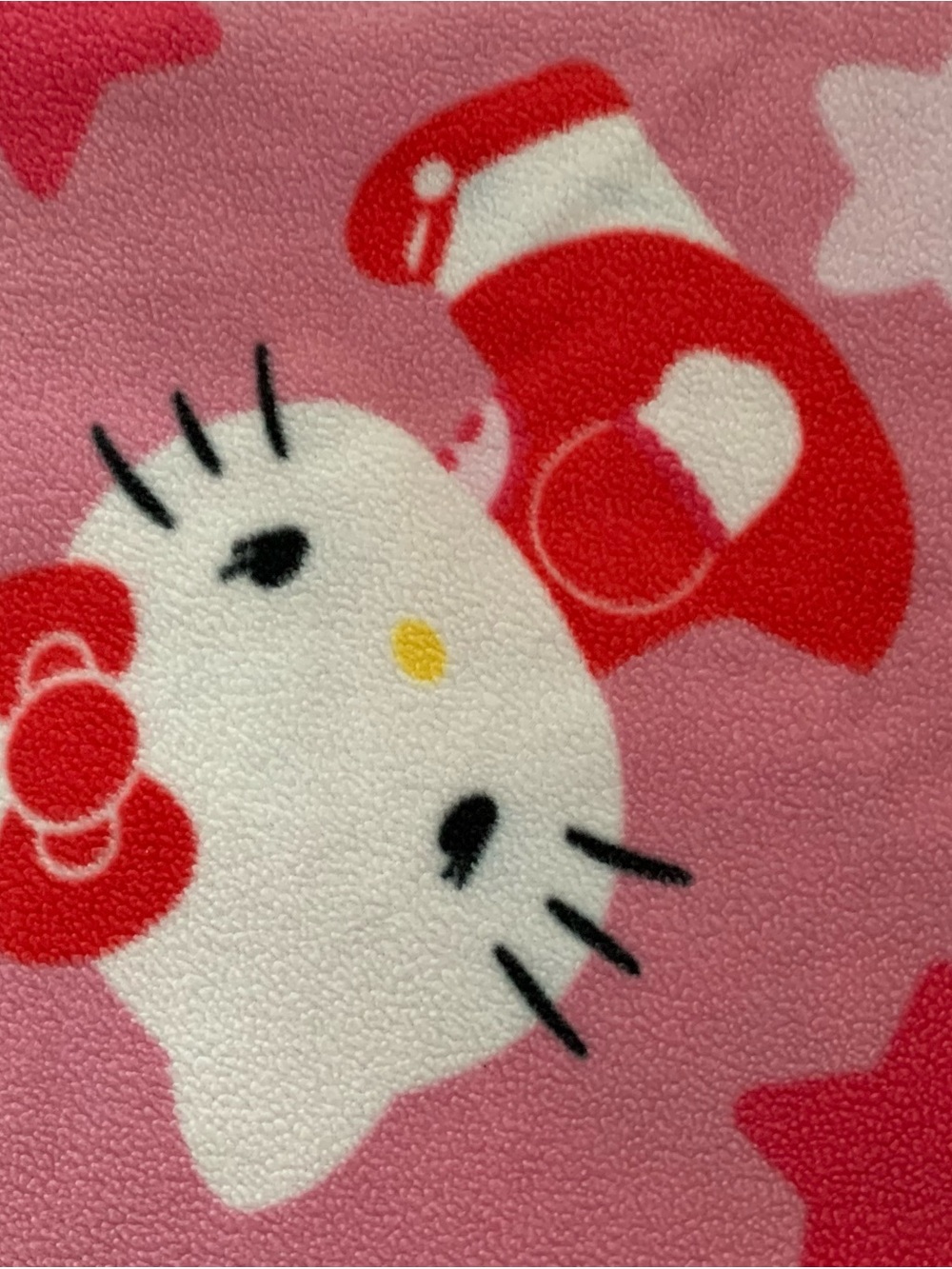Hello Kitty Y2K Vintage Pink & Red Plush Kids Pajama Blanket (37x49 in)